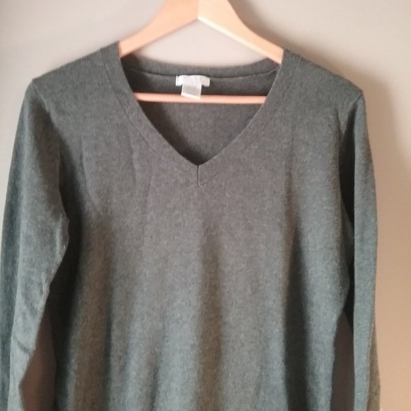 🌞 Alfred Sung Cotton Cashmere Grey Sweater, M - Picture 7 of 16